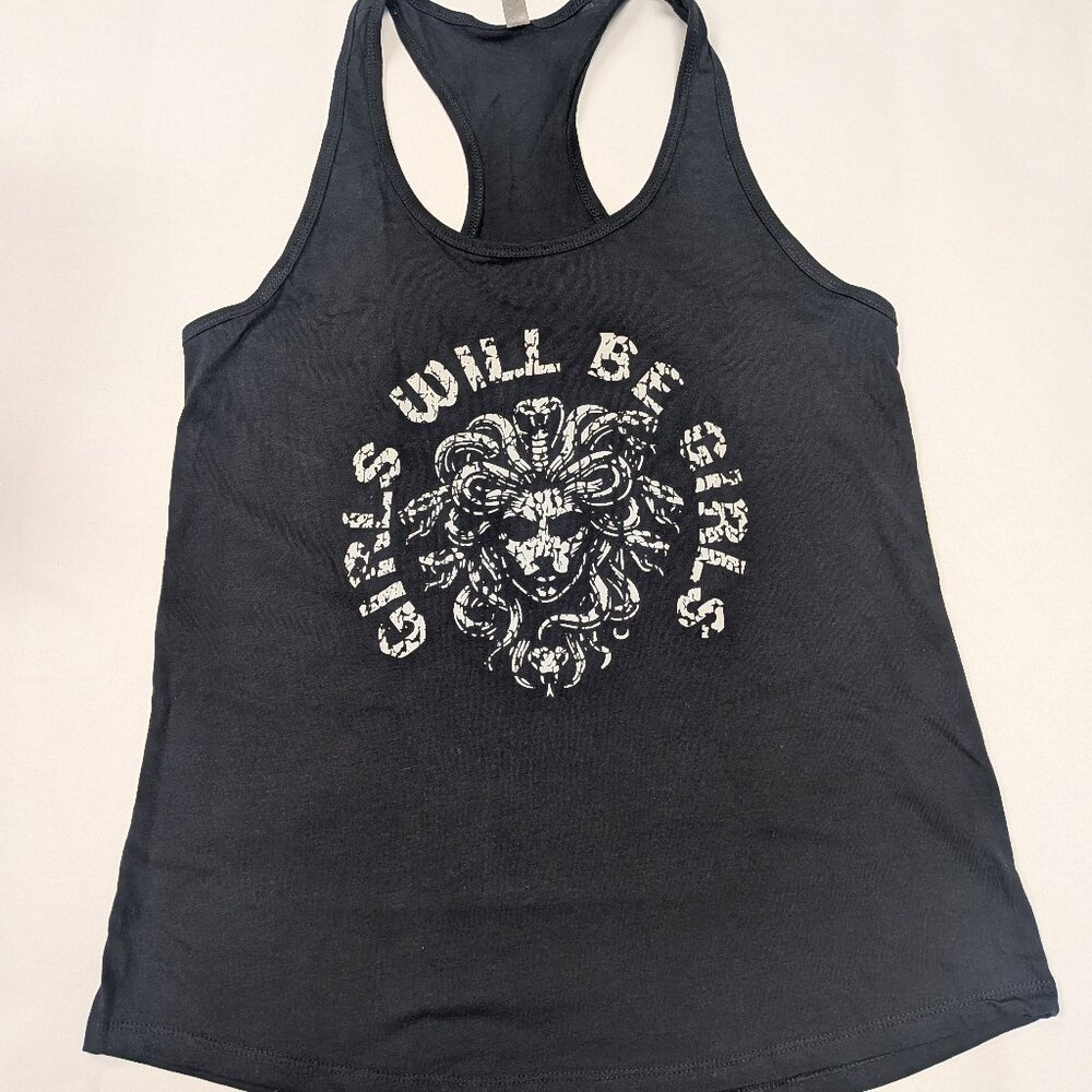 Barbells And Ponytails Racerback "Girls Will Be Girls" Tank Top Sz XXL New